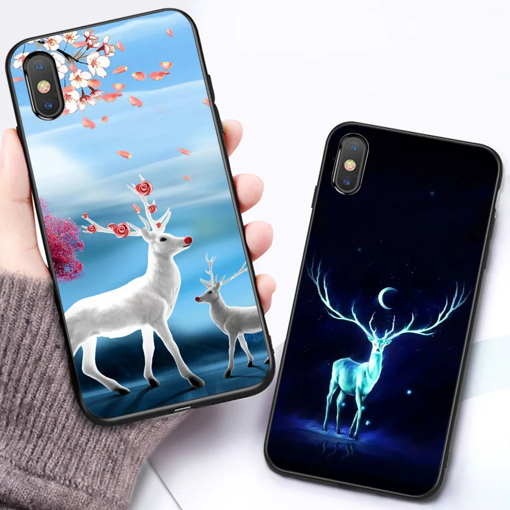 

Elk silicone for coque iphone 7 xs max x xr soft tpu back cover for iphone 6 6s 7 8 plus se 5s matte fashion tpu phone case