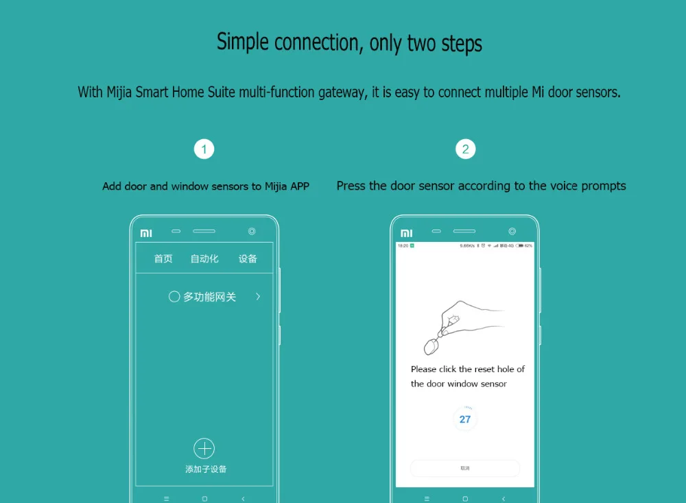 Xiaomi Mijia Интеллектуальный мини-дверной и оконный датчики для Xiaomi умный дом наборы используется с Mijia Многофункциональный шлюз