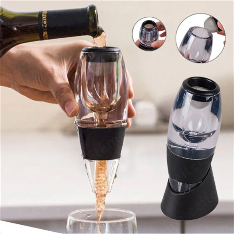 

Magic Wine Decanter Red Wine Aerating Pourer Spout Decanter Wine Aerator Quick Aerating Pouring Tool Pump Portable Filter