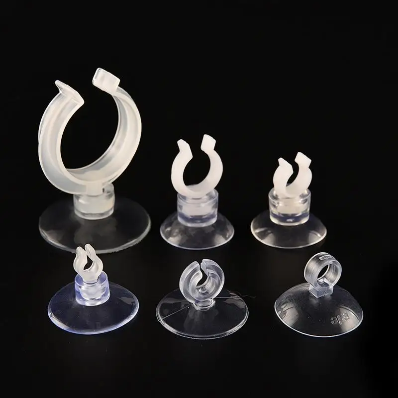 

5Pcs/lot 4/ 6mm Aquariums Holders Sucker Aquarium Suction Cup Holder Sucker For Fish Tank Pump Airline Tube