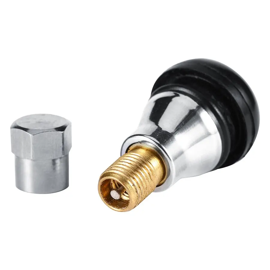 

4PCS/lot TR412AC Chrome Alloy Tubeless Rubber Wheel Tyre Valve & Caps For Car For Motorcycle New