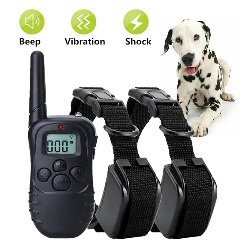 300m LCD Electric Dog Remote Training Collar Pet Dog Training Shock
