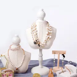 Белый деревянный кружевной Манекен вешалка для украшений рамка подвесное ожерелье браслет подставка для ювелирных изделий