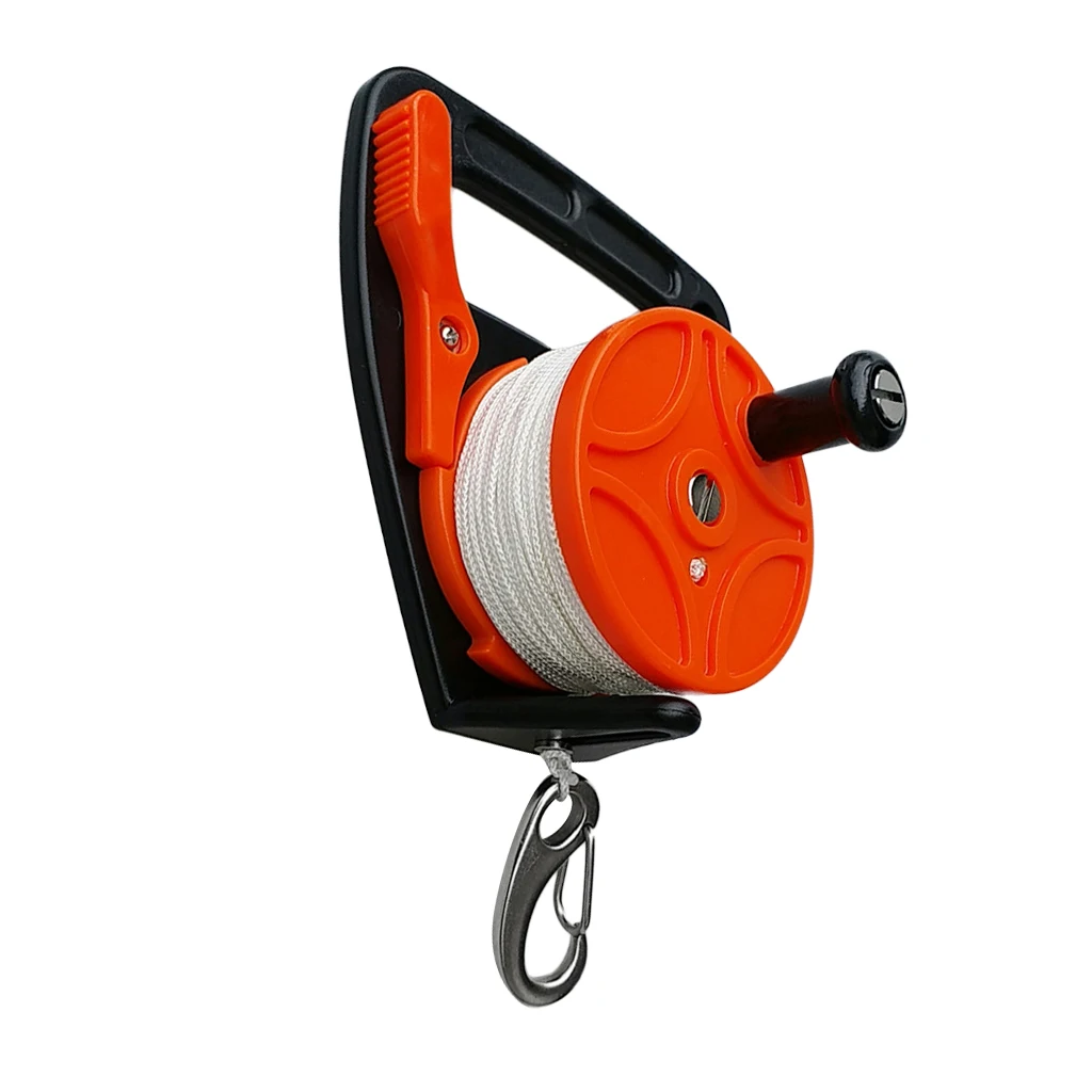 

Scuba Diving Diver Multi Purpose Dive Wreck Cave Reel Kayak Anchor with Handle, Thumb Stopper, 150ft Line, Clip Gear Equipment