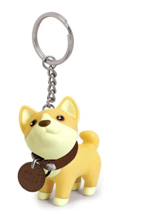 

Shiba Inu Doge Logo keychain Keyring PVC 3D Pendant Gift Collectibles Shiba Inus Fan Club Animal Car Key Chain High Quality