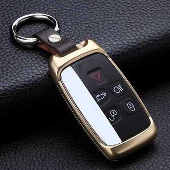 

1pc Car Key Cover Key shell Fit For Land Rover Key Case 5 key Intelligent Key Aluminum Shell Silver Gold Rose Gold Color Styling