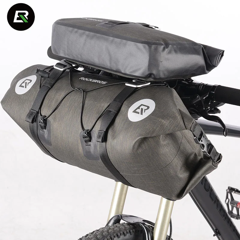 Rockbros велосипедная сумка водонепроницаемая вместительная MTB Дорожная на руль