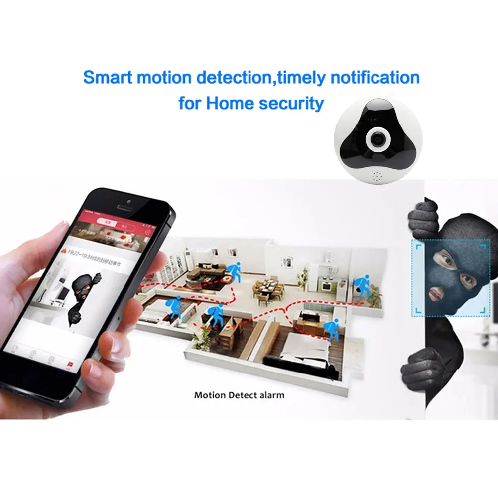 YuBeter 960p беспроводная камера лампа 360 Wifi IP панорамная CCTV Домашняя безопасность