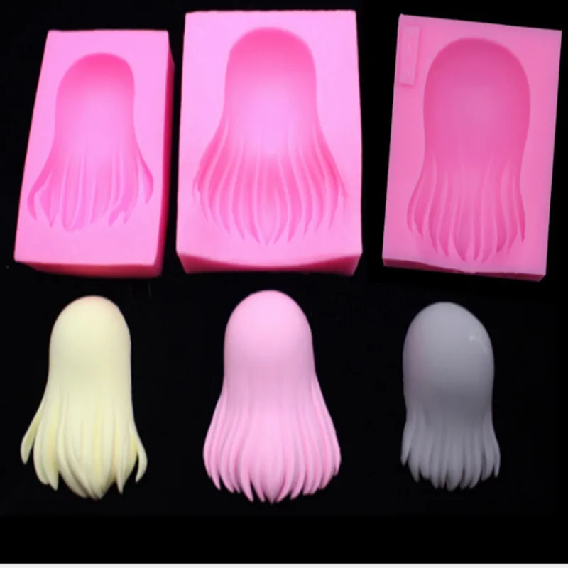 clay doll silicone mold hair