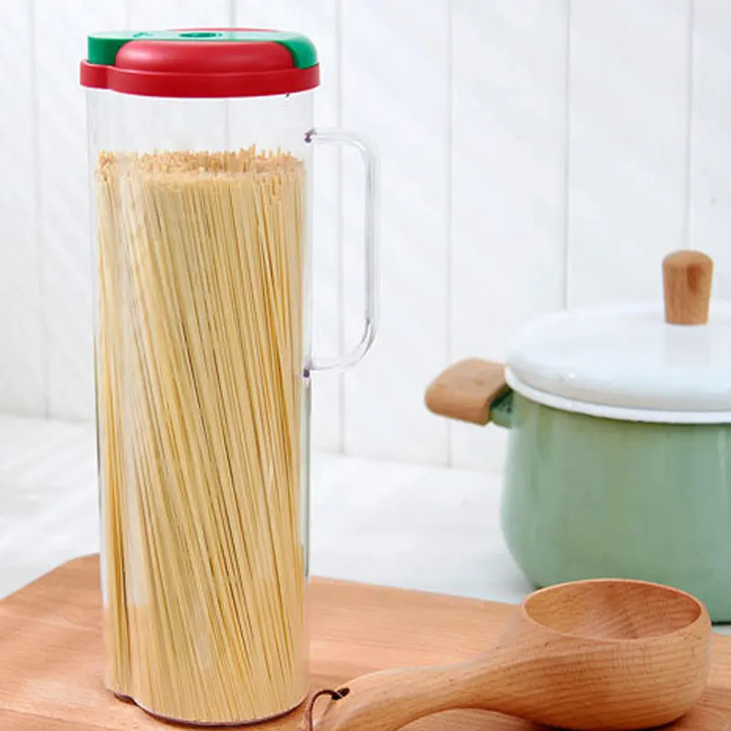 Plastic Spaghetti Box Food Container Organizer Reasonable Metering Port