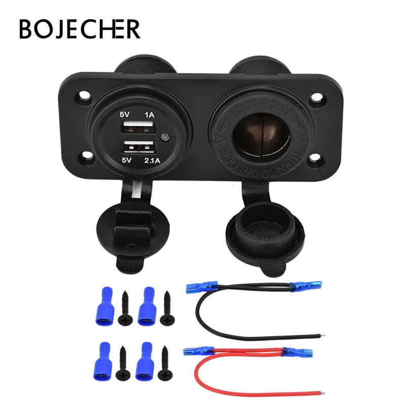 12 V Dual USB автомобильного прикуривателя usb разветвитель Зарядное устройство штекер