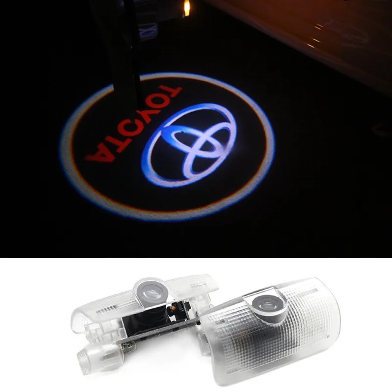 

2x Ghost LED Door Step Courtesy Shadow Laser Light For Toyota prius tundra corolla prado sequoia highlander Reiz Alphard Sienna
