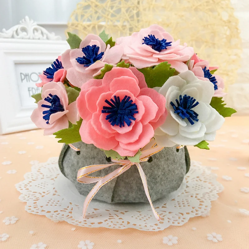 

DIY Craf Felt DIY Package Has been cut non-woven fabric handmade fabric DIY material package flower