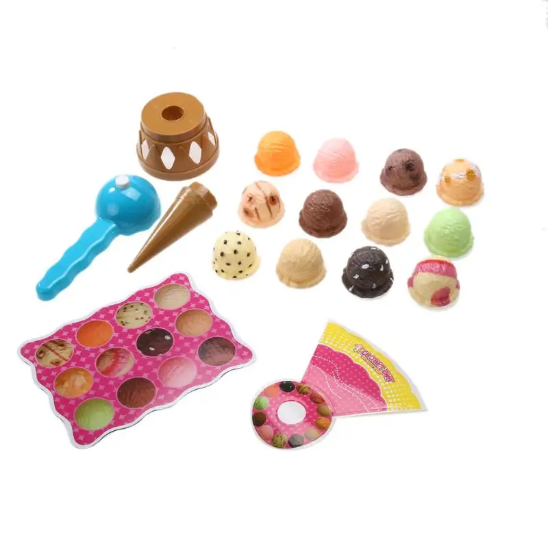 Дети Подвеска на телефон в форме мороженного складывают Кухня игрушки Наборы притворяться, играть в развивающие игрушки Детские искусственная еда игрушки для детей