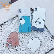 Мягкий чехол для телефона с милыми животными, мы голые медведи, чехол для iPhone 7, забавный мультяшный милый чехол для iPhone 6S 7 8 Plus X XR XS Max, чехол Fundas