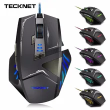 TeckNet Gamer 7000DPI Optical Wired Gaming Mouse Gamer For Laptop PC Computer accessories