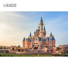 Laeacco Castle Exterior Photographic Backdrop Customized Buildings Portrait Photocall Photography Background For Photo Studio