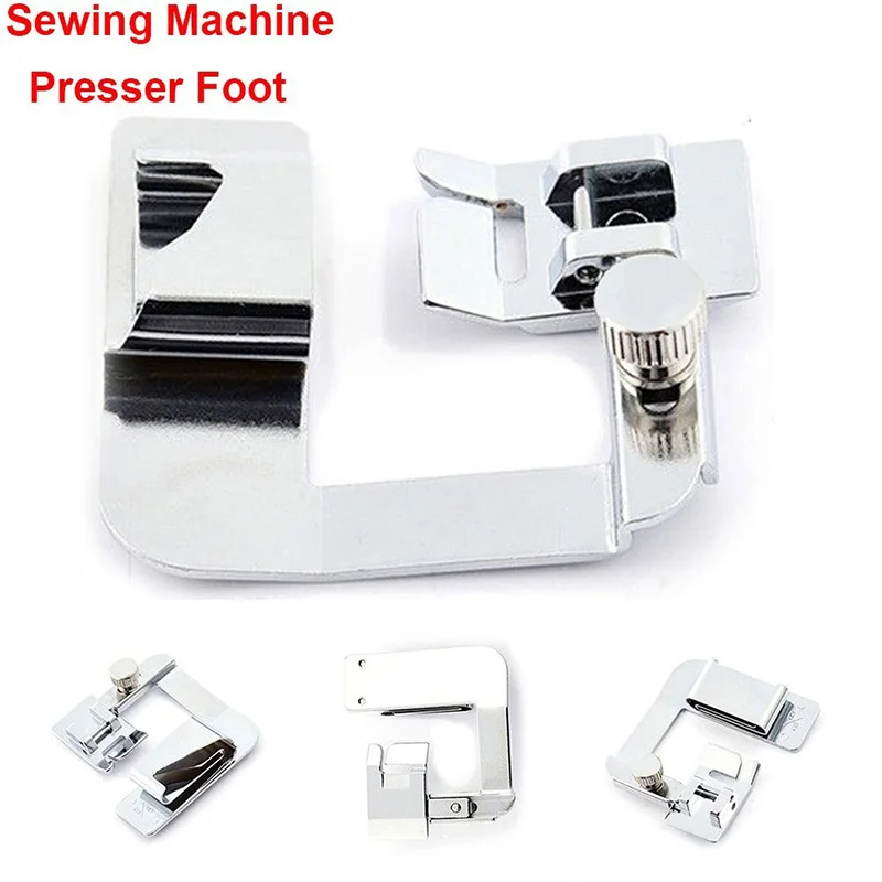 Foot Sewing Machine Presser Craft Stainless Snap On Rolled Crimp