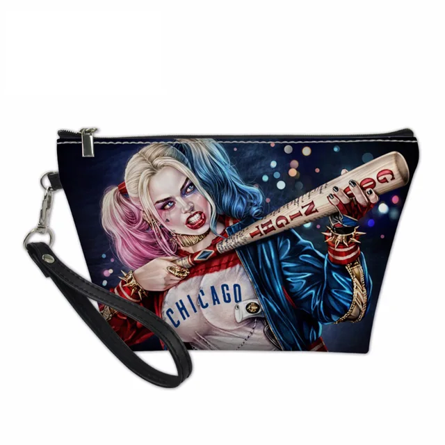 Us 7 19 28 Off Customized Harley Quinn Squad Designer Cosmetic Bag S Makeup Case Functional Toiletry Kit 55 Organizer 2018 In