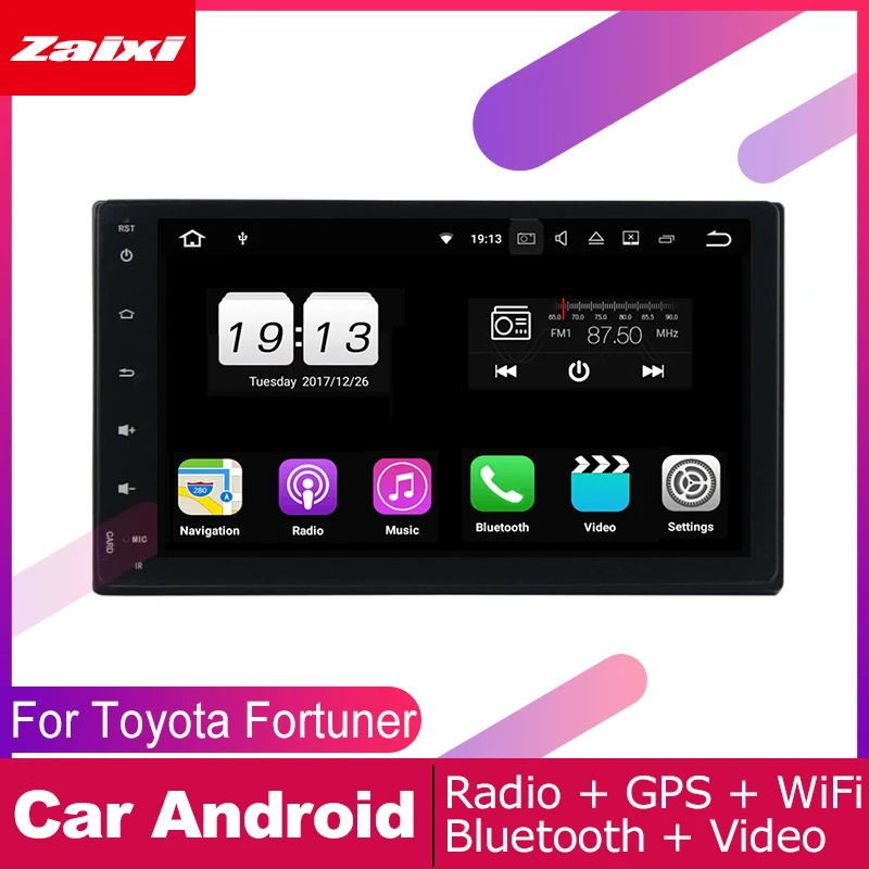 

ZaiXi 2 DIN Auto Player GPS Navi Navigation For Toyota Fortuner 2016~2017 Car Android Multimedia System Screen Radio Stereo
