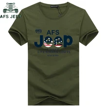 AFS JEEP брендовая летняя футболка мужская хлопковая с коротким рукавом Военная футболка армейская тактическая футболка размера плюс M-5XL Мужская футболка