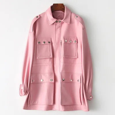 

2019 New Fashion Genuine Sheep Leather Jacket H28