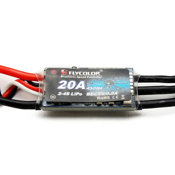

New Arrival FLYCOLOR Simonk 20A 2-4S UBEC 5V/0.5A Output ESC for RC model helicopter quadcopter