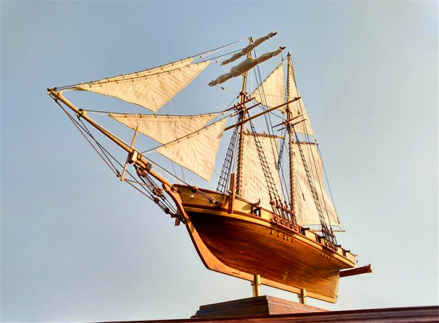 

Thick material retro to reproduce Scale 1/96 Classics Antique wooden sail boat model kits HARVEY 1847 wooden Ship Assembly kit