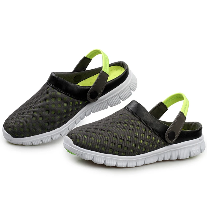 

Summer Shoes Men Casual Slippers Breathable Mesh Unisex Beach Sandals Outdoor Flats Slip On Flip Flops zapatos hombre