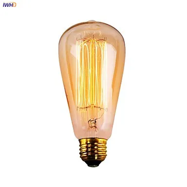 IWHD ST64 Bombilla Edison светильник лампочка E27 40W 220V Промышленный Настенный декор Lampara