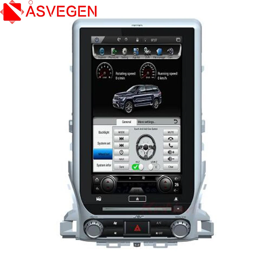 Top 13.6 inch Verticale Tesla IPS Dello Schermo di Android 7.1 Car DVD Navigazione GPS Radio For Toyota Land Cruiser 2016 2