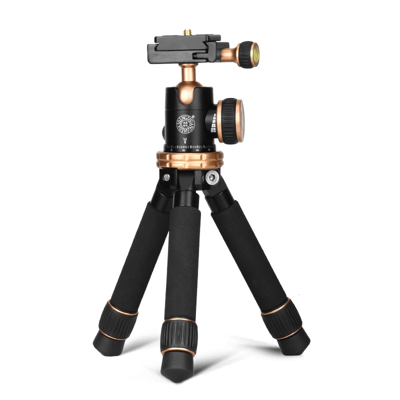 

2018 QZSD NEW 12'' 3kg Load Desktop Mini tripod Q166Z for DSLR Digital Camera with Damping Panorama Ball head Tripod for Phone