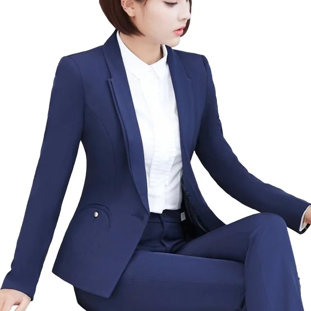New fashion women pants suit winter elegant formal long