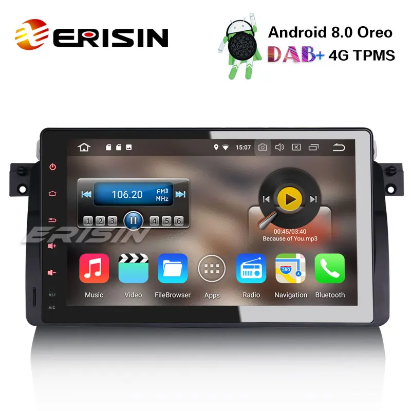 Erisin ES8896B 9 &quot8-Core Android 8 0 автомобильный стерео Системы DAB + видеорегистратор Wifi 4G 3g gps