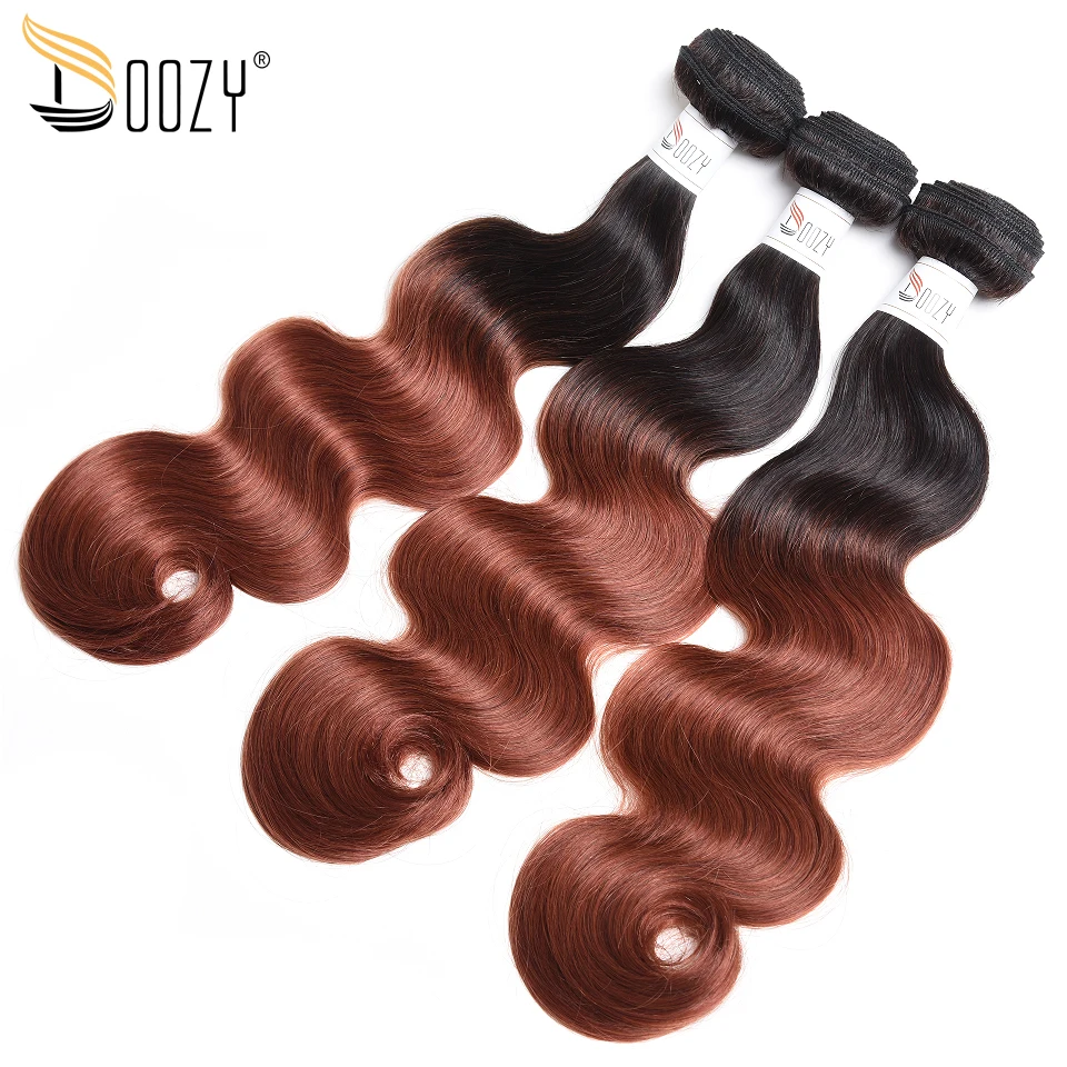 Doozy Body Wave Peruvian Hair 3 Bundles Ombre Color 1b 33 Dark
