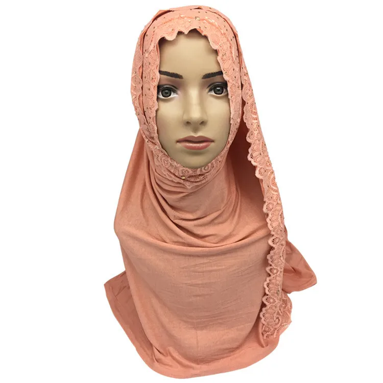 Мусульманский Хиджаб Джерси-шарф женские головные комбинезоны Femmes тюрбан хиджабы мусульманская вуаль стрейч-бандана мода Большой размер Горячая# YS245