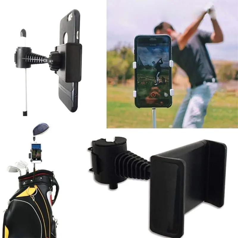 Golf Swing Recorder Holder Cell Phone Clip Holding Trainer Practice Training Aid