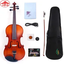 4/4 электрическая акустическая скрипка твердый клен ель дерево Professional звук с Скрипка чехол лук