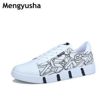 

Men Fashion Shoes Man Sneaker Size 39-44 Boy Casual Print Shoes Men Canvas Breathable Lace Up Style Trend Footwear