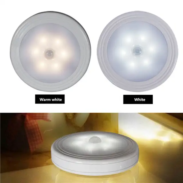 6 Led Wireless Pir Motion Sensor Night Light Lamp Battery Operated 6 Led Wireless Pir Motion Sensor Night Light Lamp Battery Operated Slim Closet Corridor Cupboard Cabinet