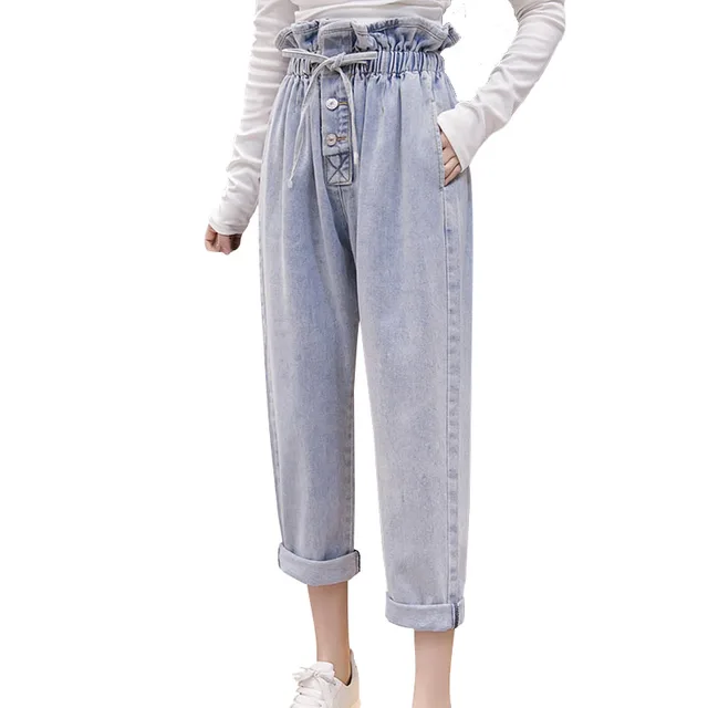 ruffle crop jeans