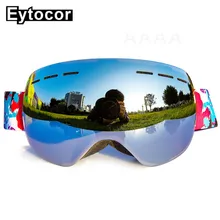 Профессиональные анти-противотуманные магнитные лыжные очки с быстросменными линзами, сноубордические очки для мужчин и женщин, лыжные снежные очки EYTOCOR