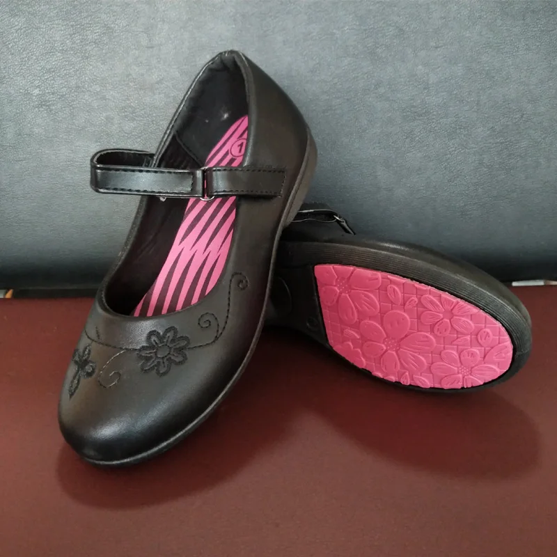Girls school uniform dress shoes black Mary Janes flats shoes kids
