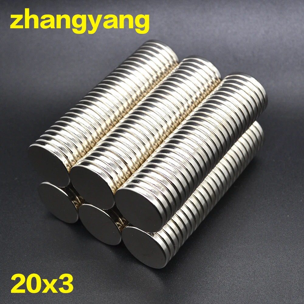 50pcs 20*3 Super Strong Disc 20x3 Rare Earth Neodymium 20mm x