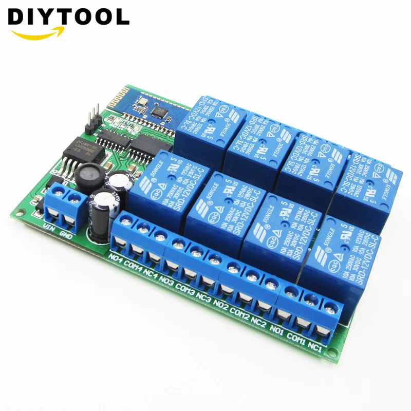 

1Pcs 8 Channel Wireless Relay Module DC5V 8 Channel Bluetooth Relay Board for Android Phone
