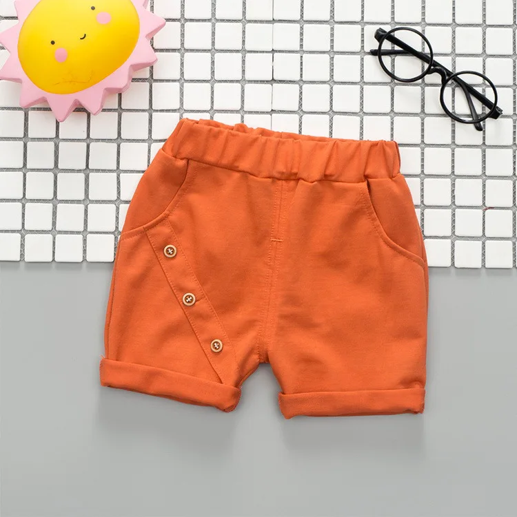 Шорты для маленьких мальчиков летние хлопковые шорты для малышей Одежда для мальчиков модные шорты для новорожденных однотонные спортивные штаны
