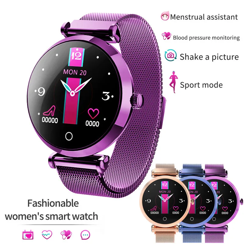 

Women Smart Watch IP68 Heart Rate Monitor Message Call Reminder Pedometer Calorie Smartwatch Menstrual Assistant Women Watch