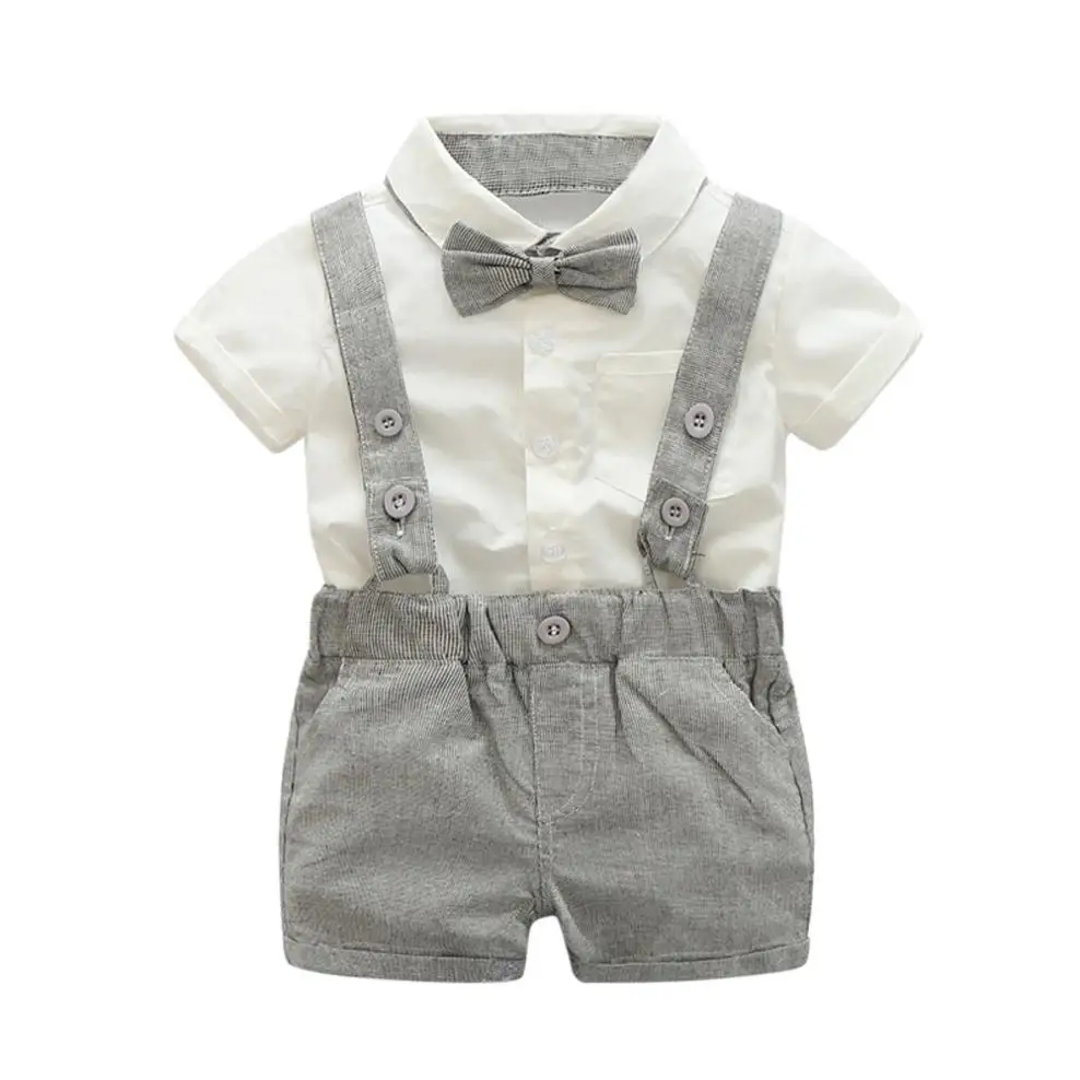 baby boy white shorts with suspenders
