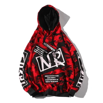 

camouflage camo hoodie men letters print hip hop streetwear spring autumn coat hooded hoodies sweatshirts plus size M 4XL 5XL