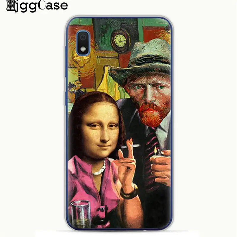 Веселые Чехлы Mona Lisa для Samsung A10 A20 A30 A50 A70 A6 A8 A7 A9 S10 S10e Plus 2018 чехол телефона из ТПУ с
